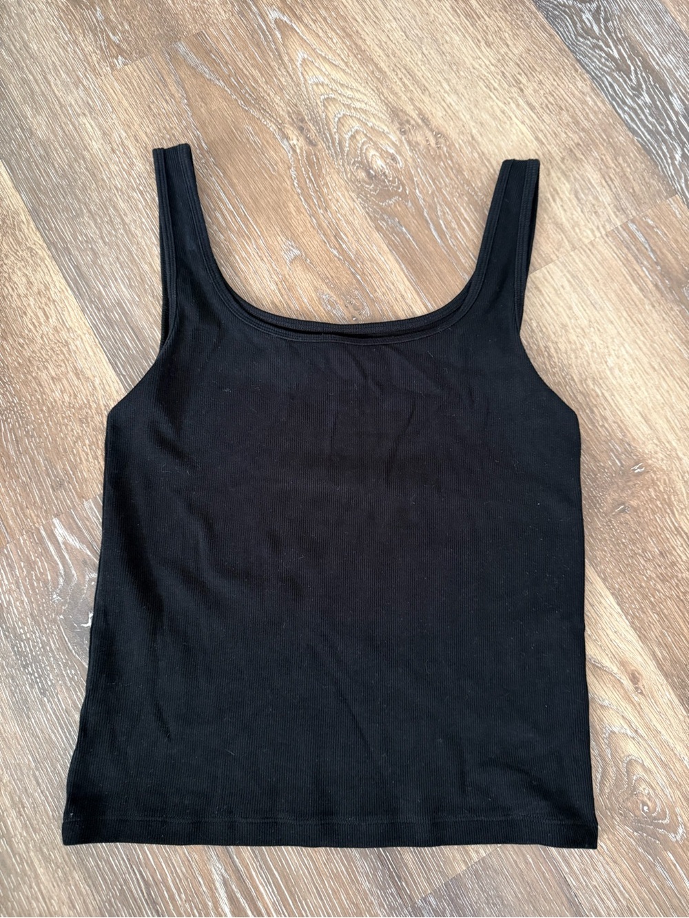 LOFT Black Scoop Neck Tank
